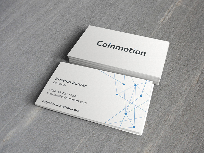 coinmotion business card design